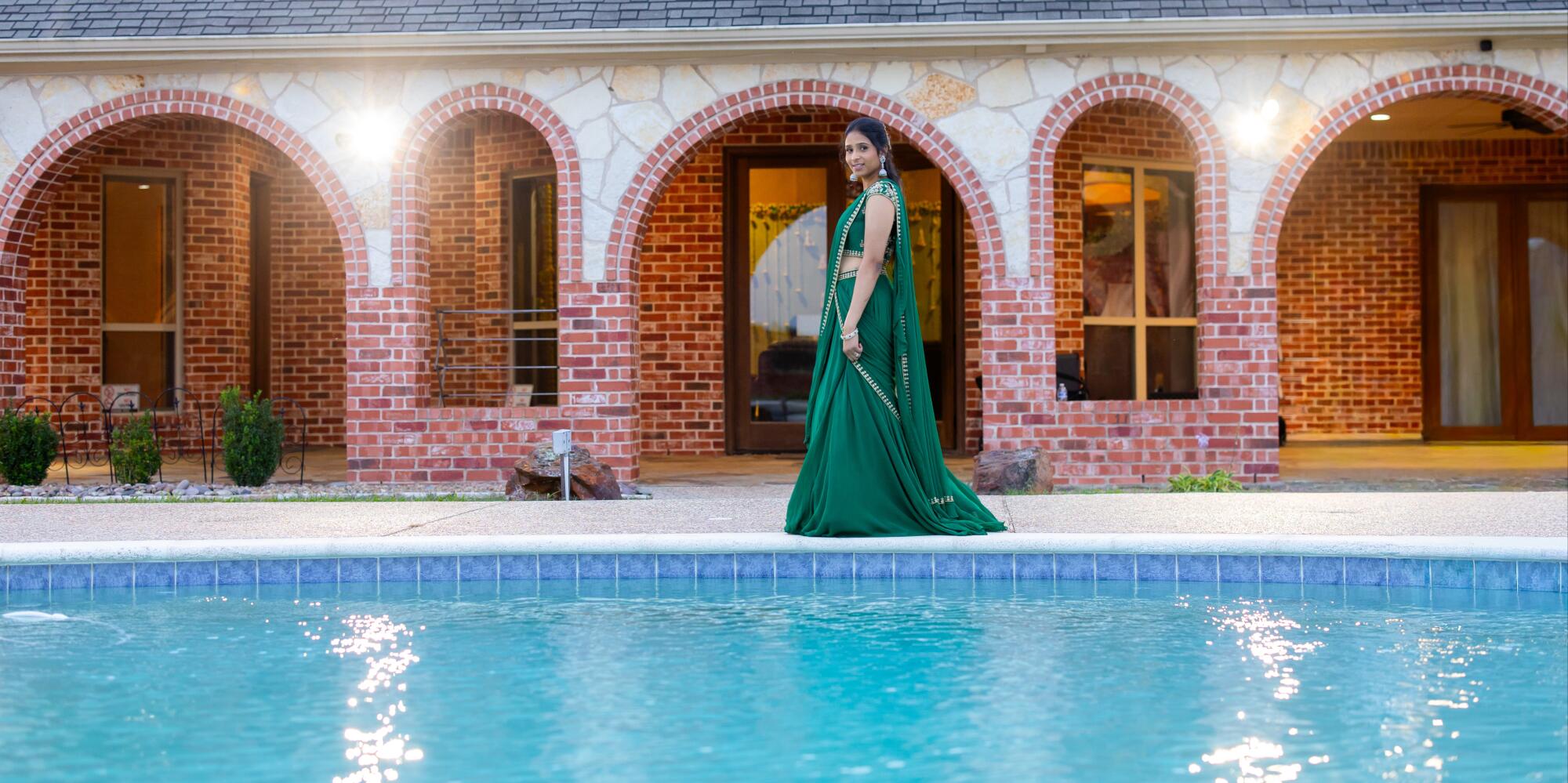pool view at dallas wedding venue